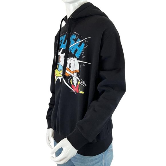 Gucci Men’s Sweatshirt Hoodie Donald Duck Graphic Printed Black Sz S - Picture 3 of 6